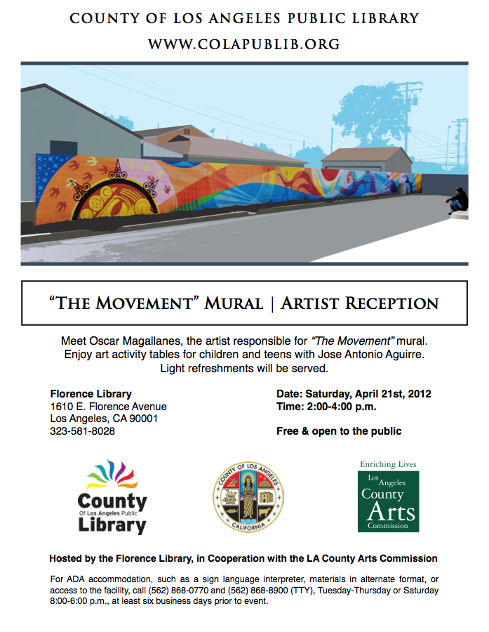 El Movimiento Artist Reception Flyer